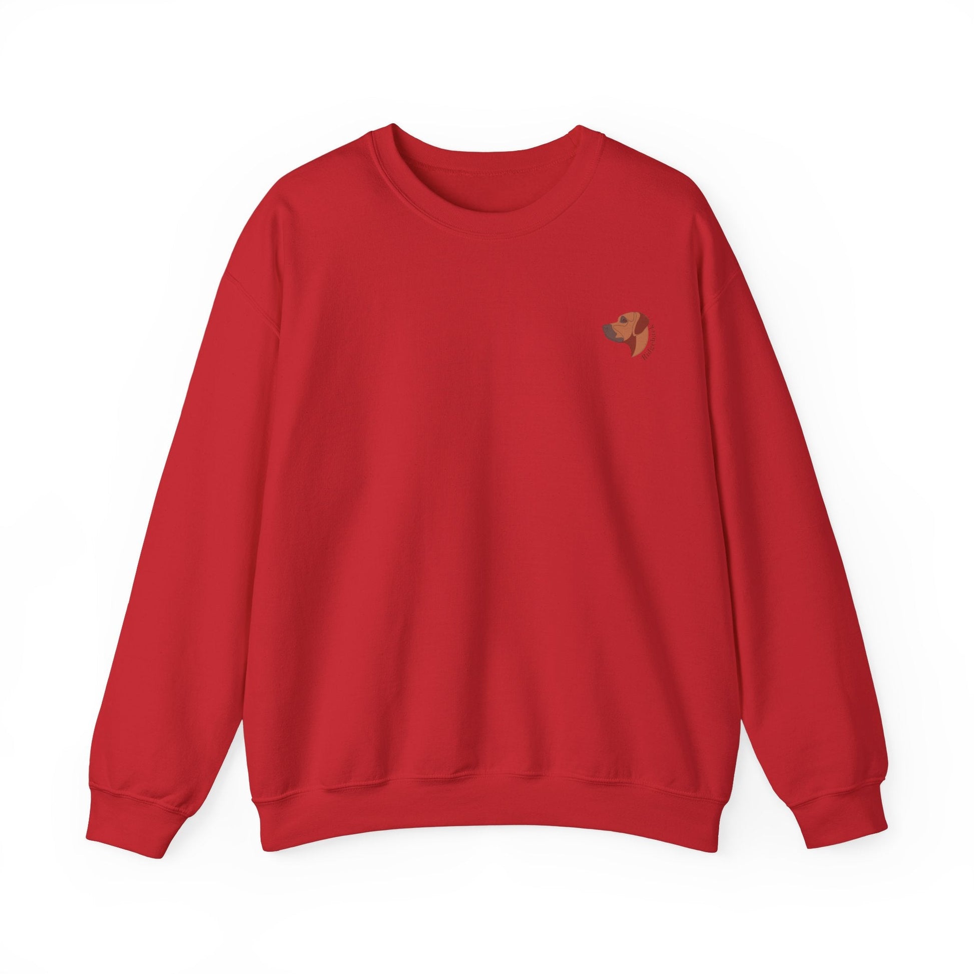 Women's Heavy Blend™ Crewneck Sweatshirt with custom Rhodesian Ridgeback dog logo design - Hobbster