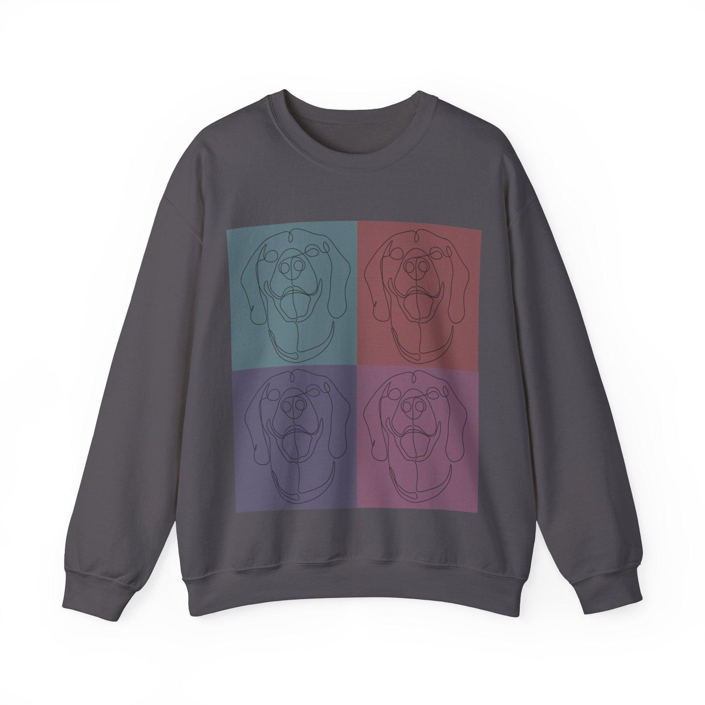 Women's Heavy Blend™ Crewneck Sweatshirt with custom Rhodesian Ridgeback tile effect design - Hobbster