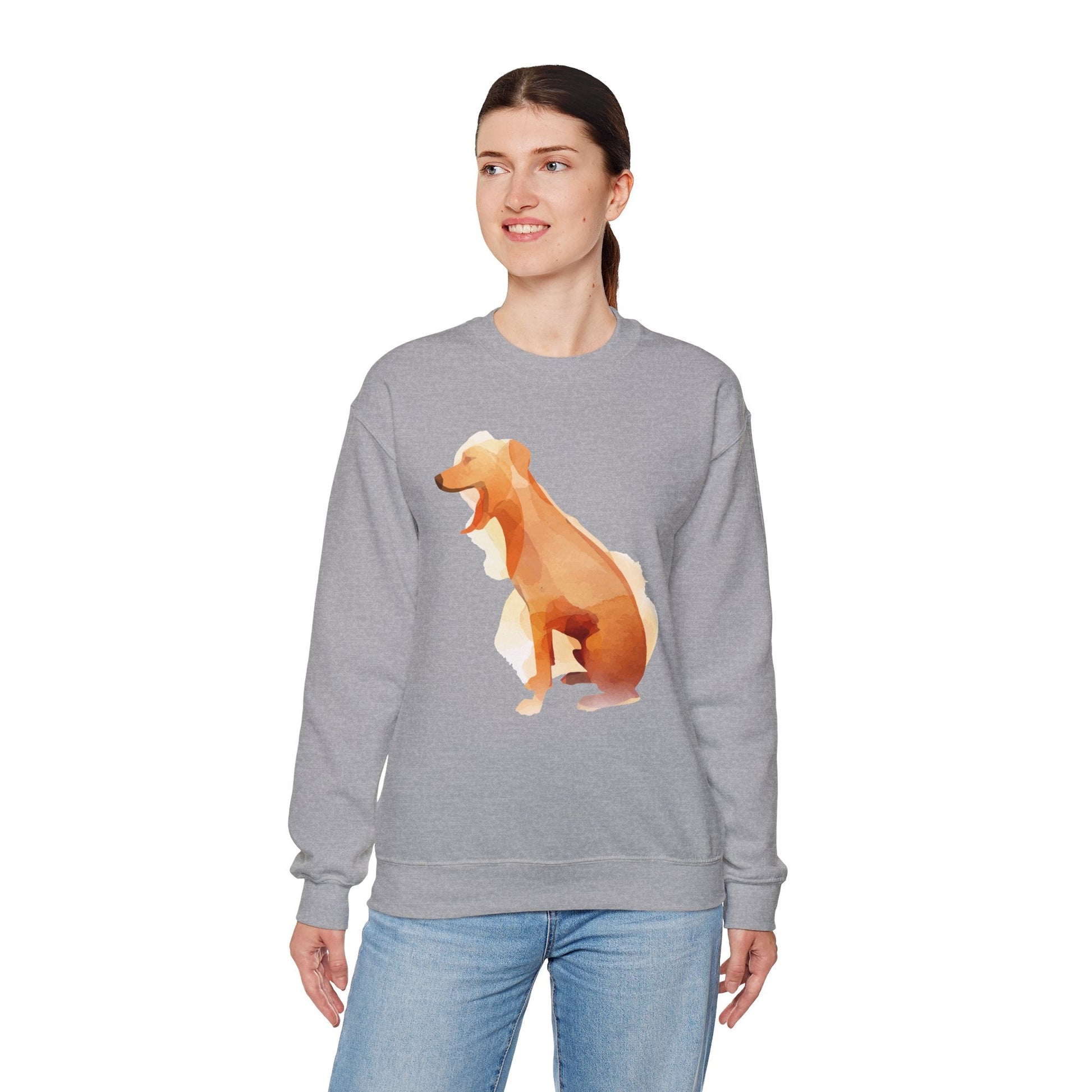 Women's Heavy Blend™ Crewneck Sweatshirt with custom Rhodesian Ridgeback tile effect design - Hobbster