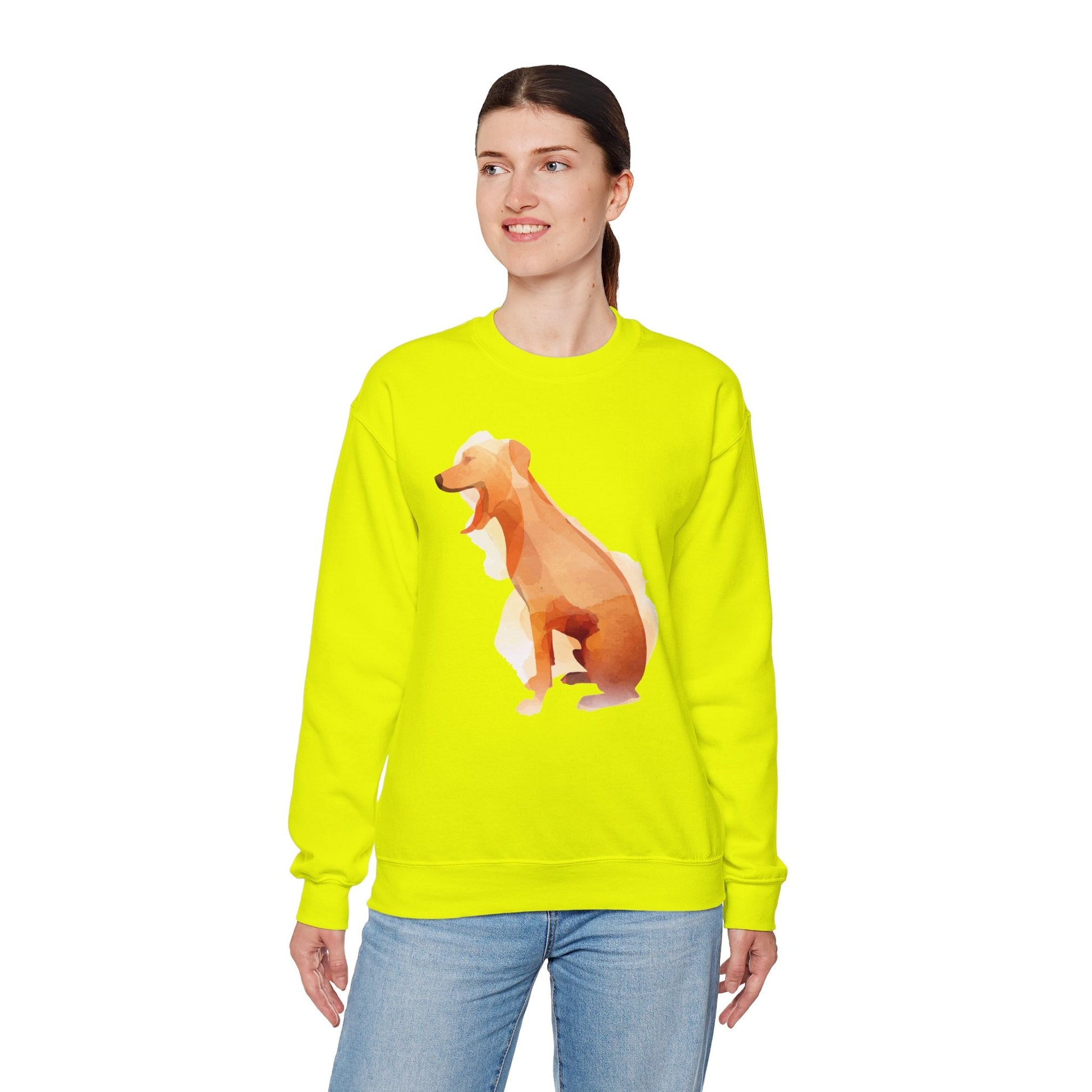 Women's Heavy Blend™ Crewneck Sweatshirt with custom Rhodesian Ridgeback tile effect design - Hobbster