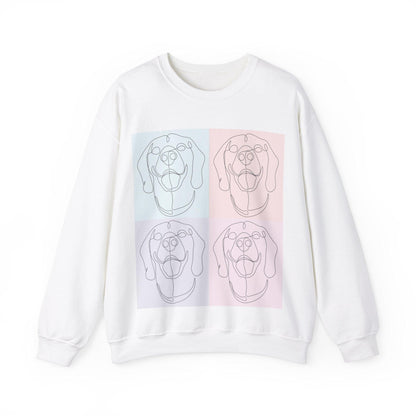 Women's Heavy Blend™ Crewneck Sweatshirt with custom Rhodesian Ridgeback tile effect design - Hobbster