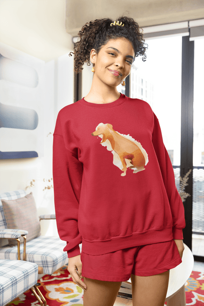 Women's Heavy Blend™ Crewneck Sweatshirt with custom Rhodesian Ridgeback tile effect design - Hobbster