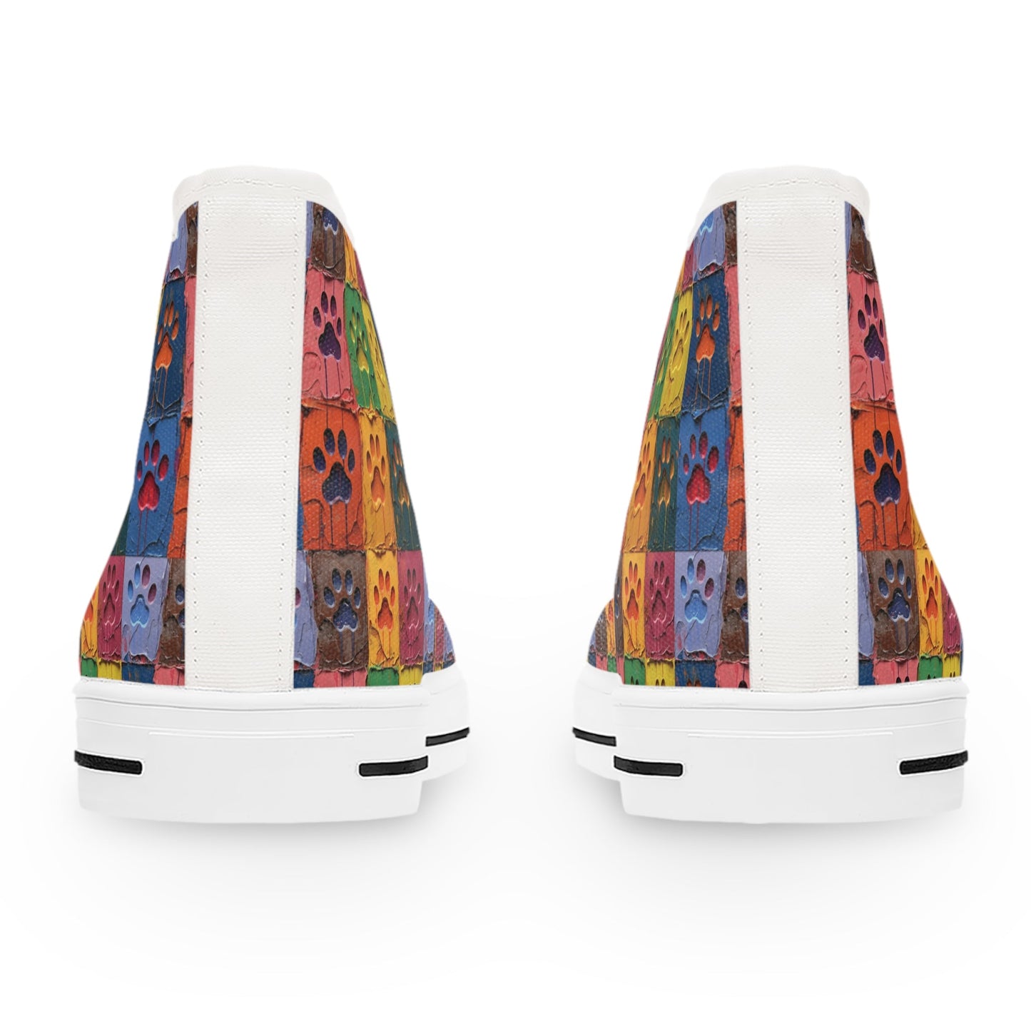 Women's High-Top Featuring Large Painted Paw Prints - Hobbster