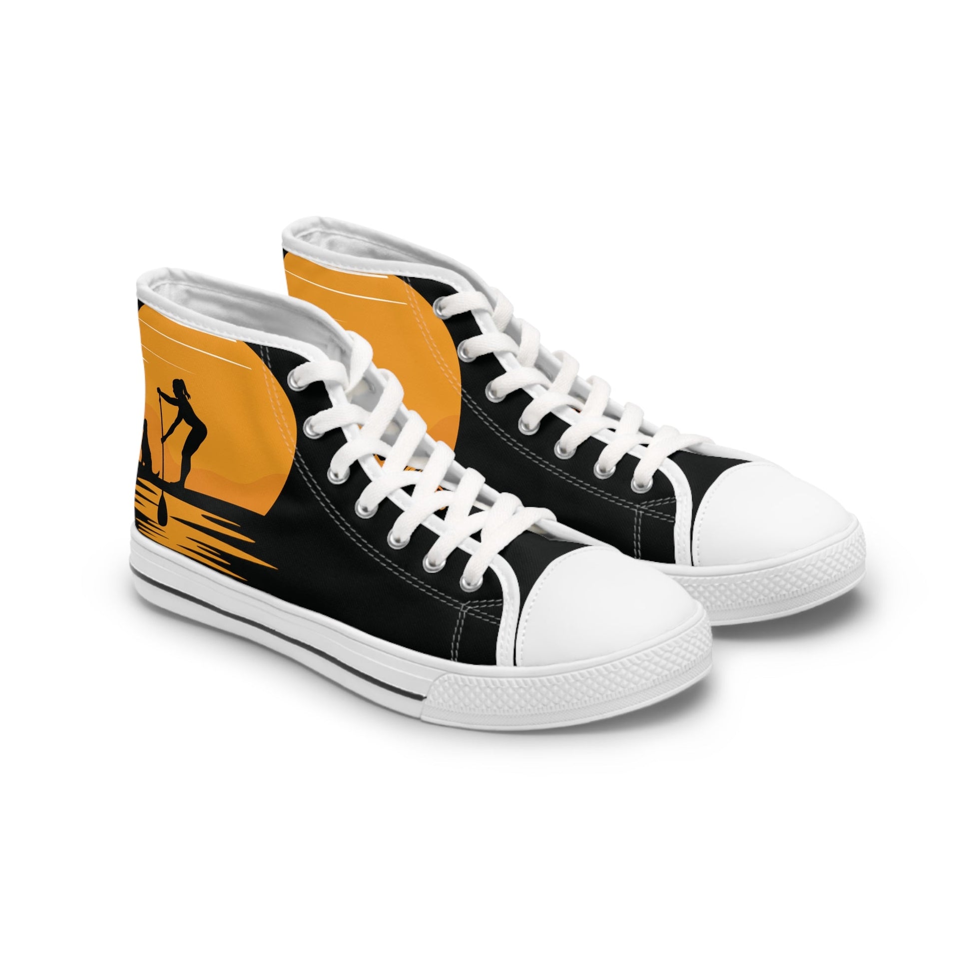 Women's High - Top Featuring Paddle Board Design - Hobbster