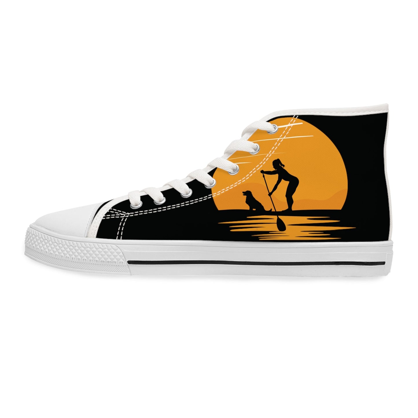 Women's High - Top Featuring Paddle Board Design - Hobbster