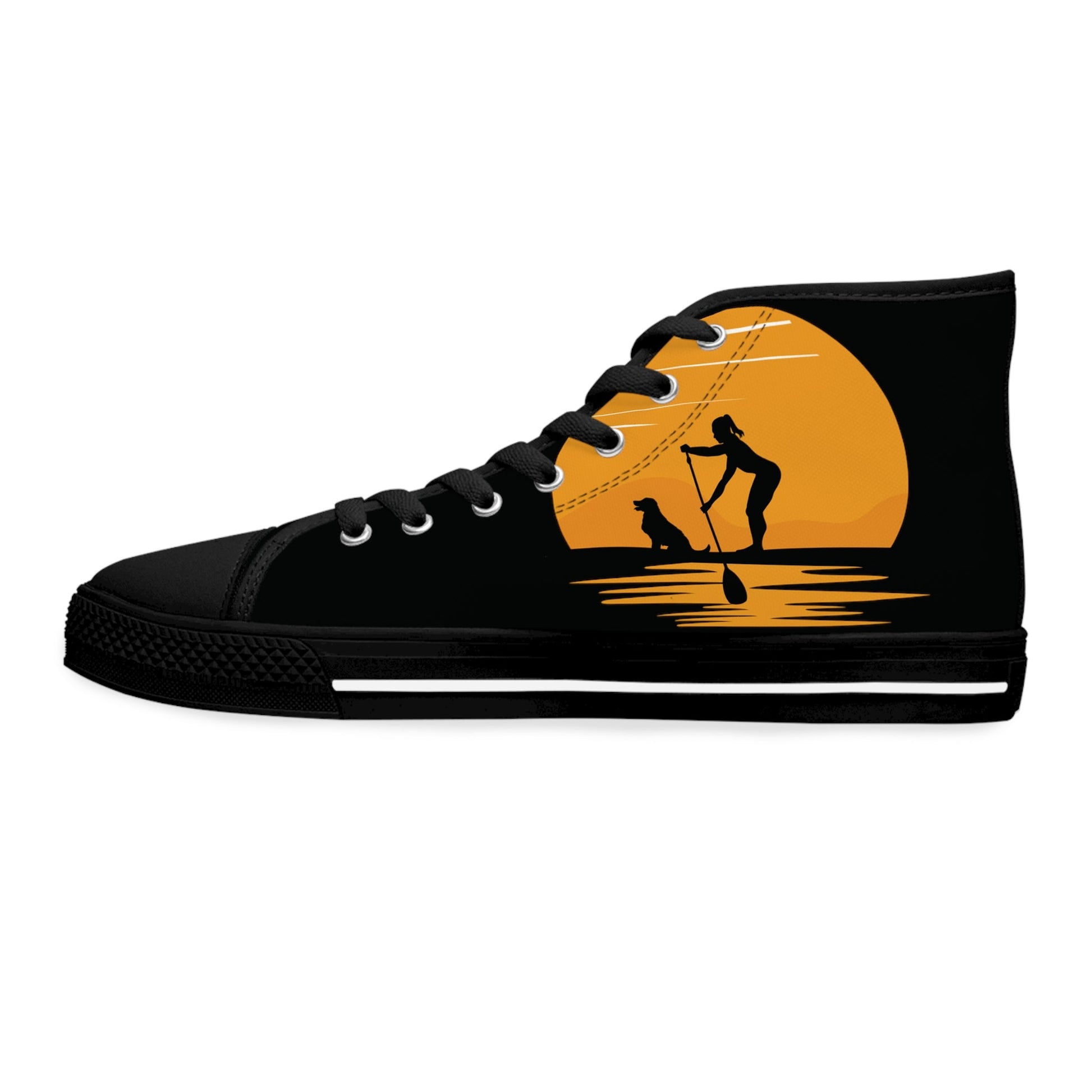 Women's High - Top Featuring Paddle Board Design - Hobbster