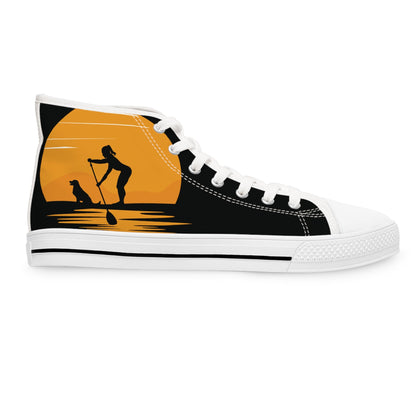 Women's High - Top Featuring Paddle Board Design - Hobbster