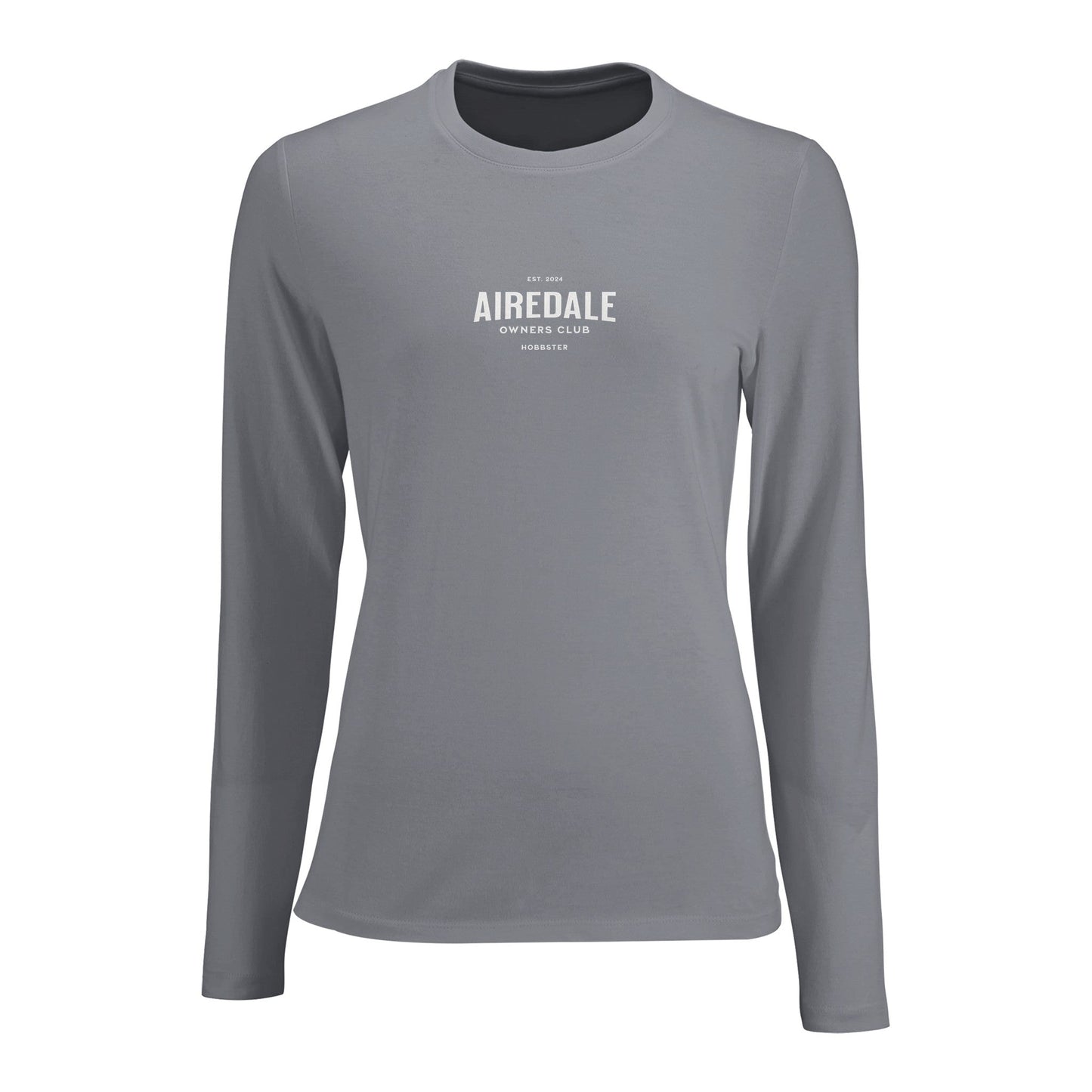 Women's Long Sleeve Fitted T-shirt | Airedale Owners Club - Hobbster