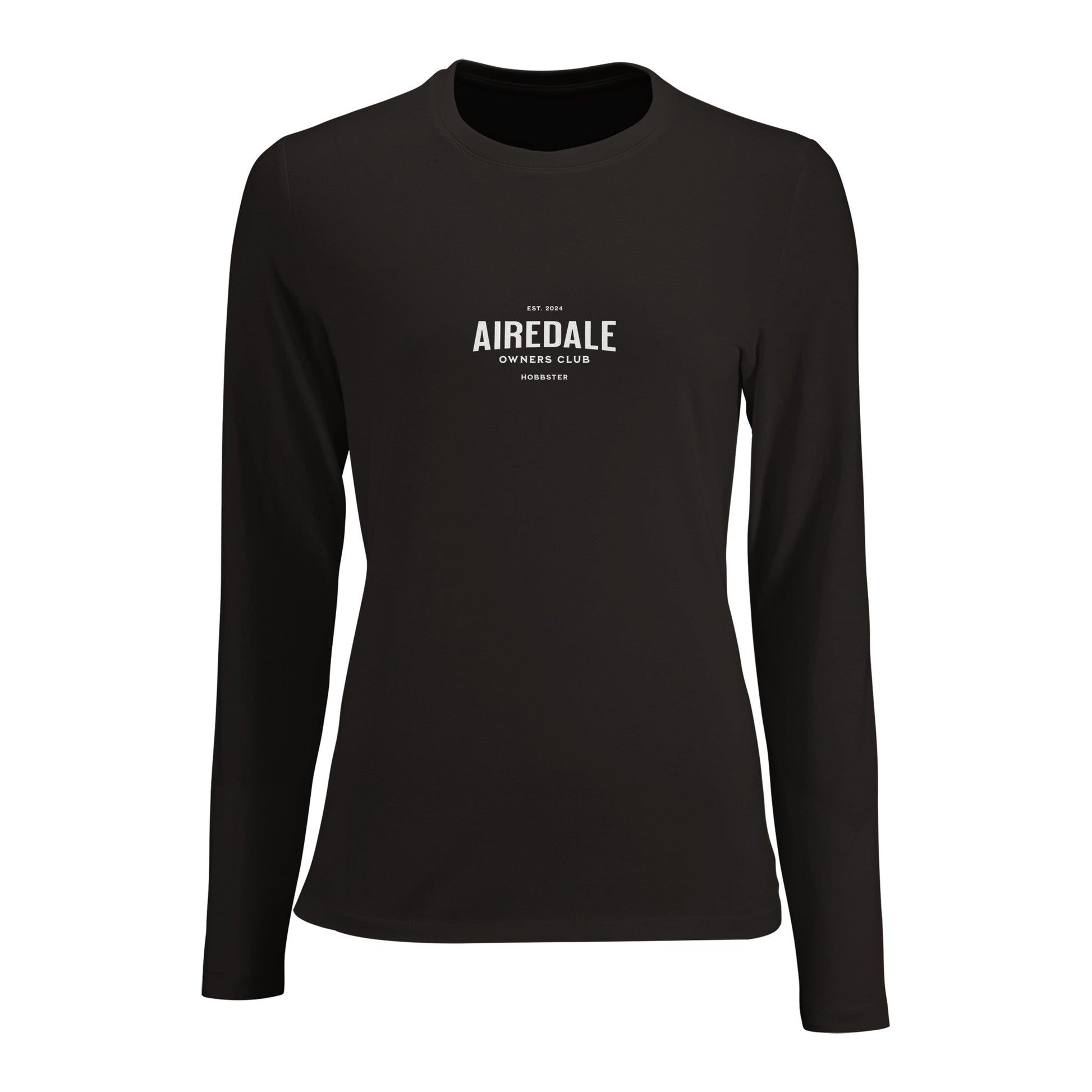 Women's Long Sleeve Fitted T-shirt | Airedale Owners Club - Hobbster