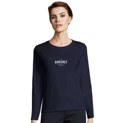 Women's Long Sleeve Fitted T-shirt | Airedale Owners Club - Hobbster