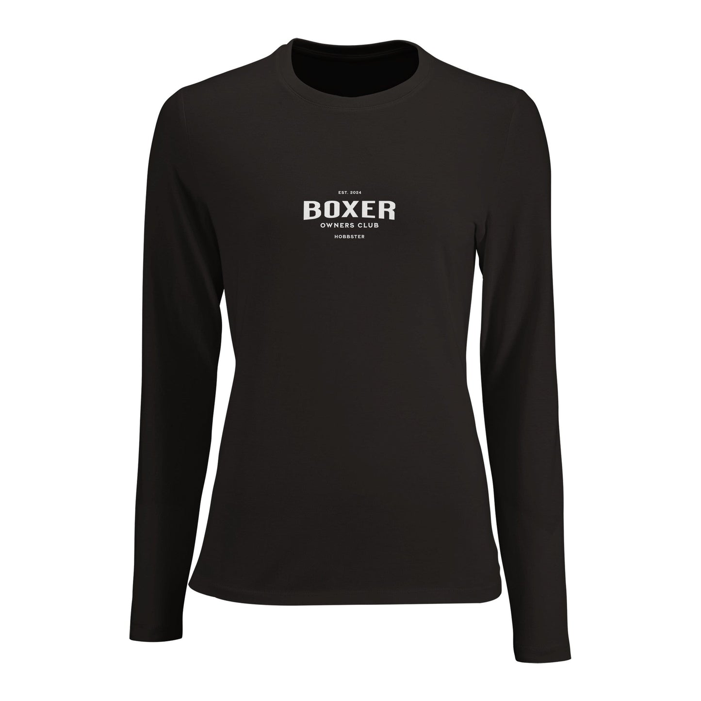 Women's Long Sleeve Fitted T-shirt | Boxer Owners Club - Hobbster