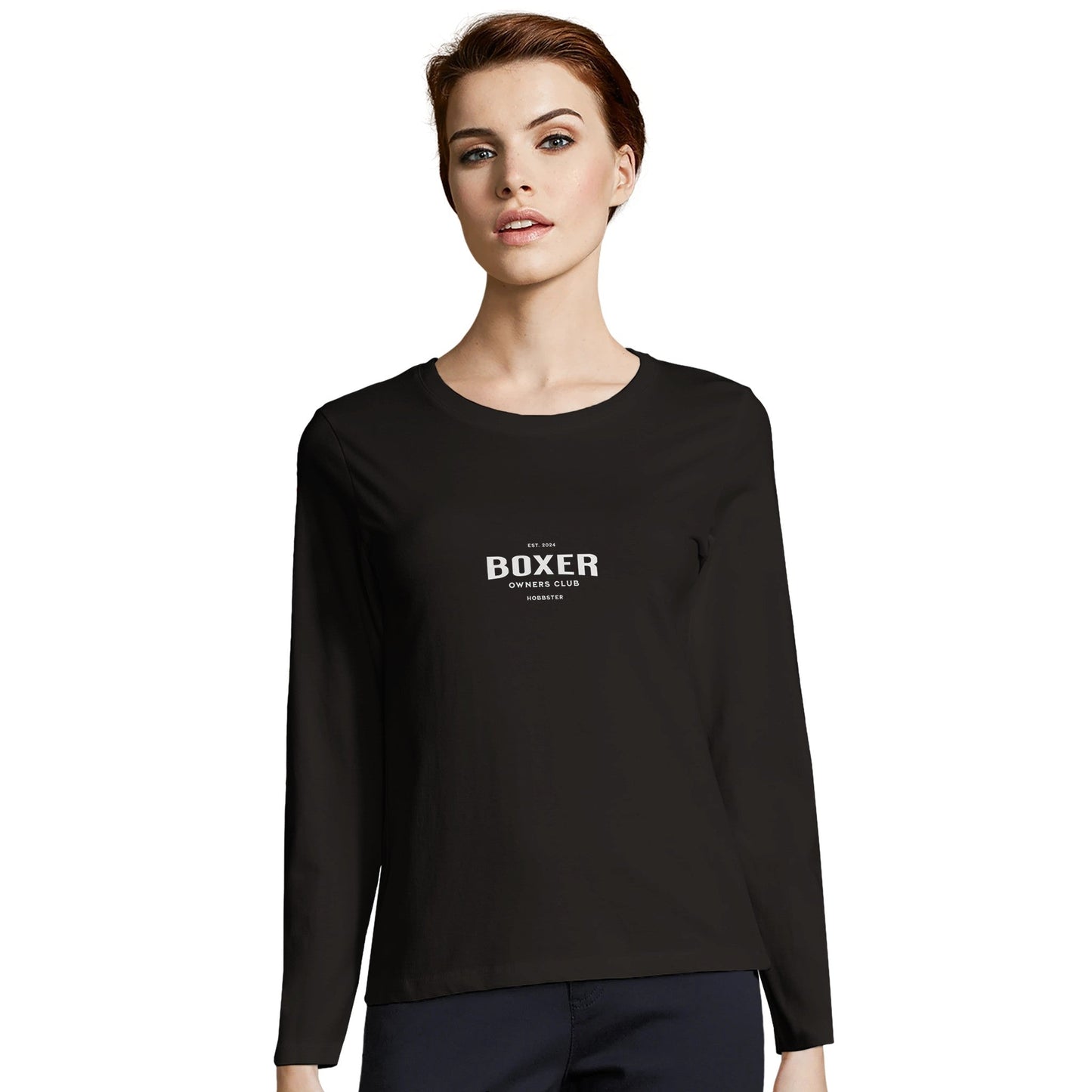 Women's Long Sleeve Fitted T-shirt | Boxer Owners Club - Hobbster