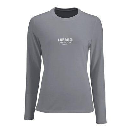 Women's Long Sleeve Fitted T-shirt | Cane Corso Owners Club - Hobbster