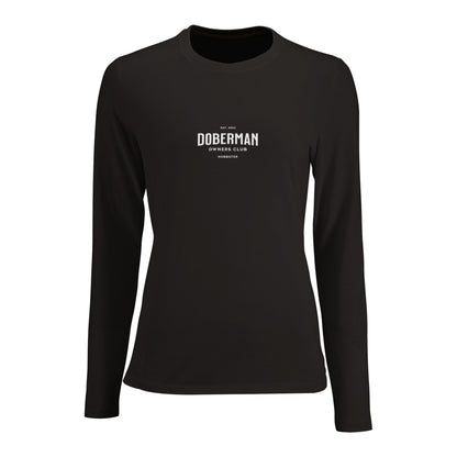 Women's Long Sleeve Fitted T-shirt | Doberman Owners Club - Hobbster