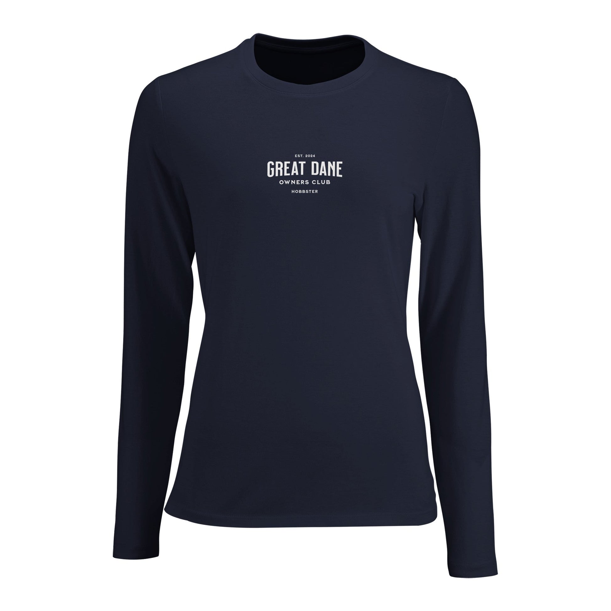 Women's Long Sleeve Fitted T-shirt | Great Dane Owners Club - Hobbster