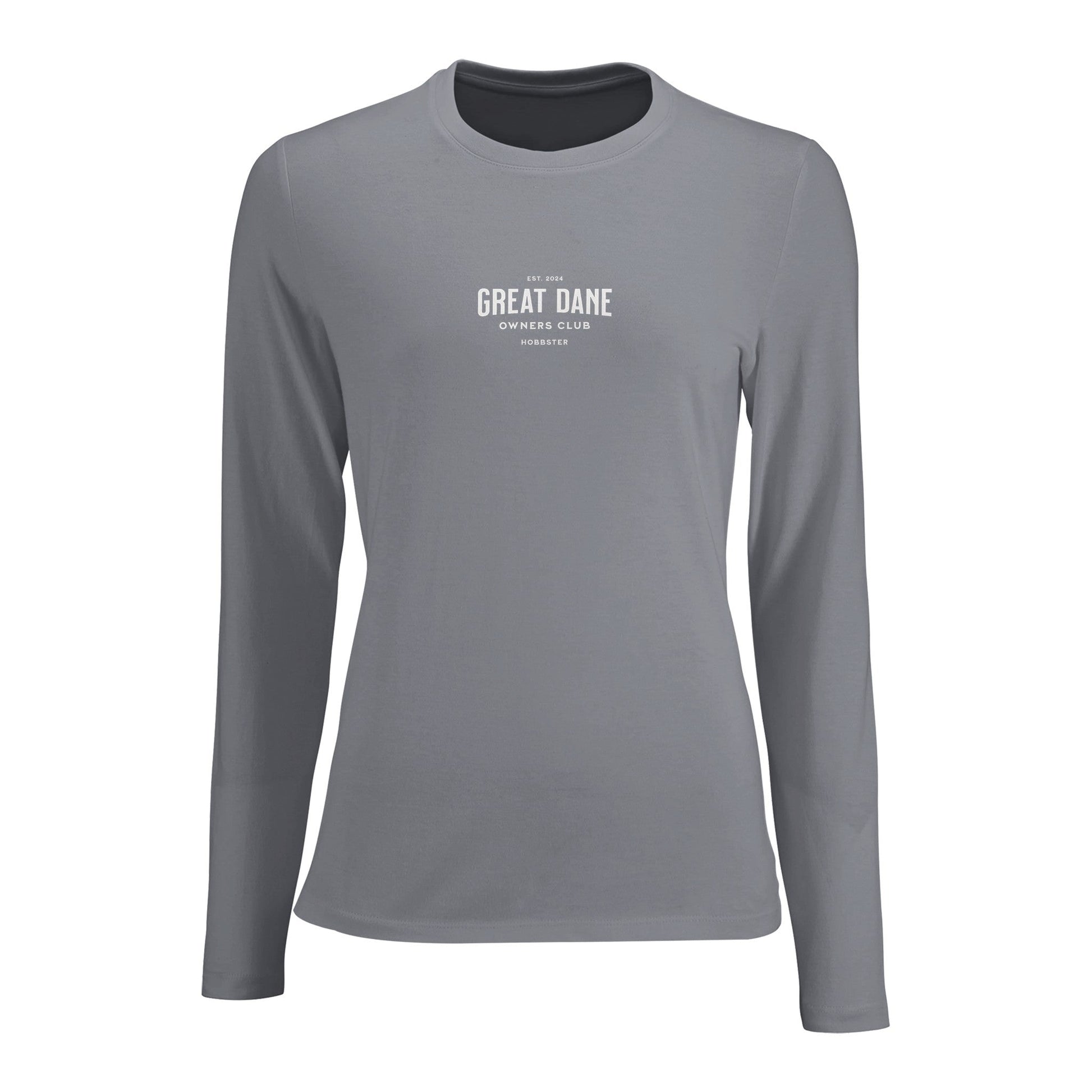 Women's Long Sleeve Fitted T-shirt | Great Dane Owners Club - Hobbster