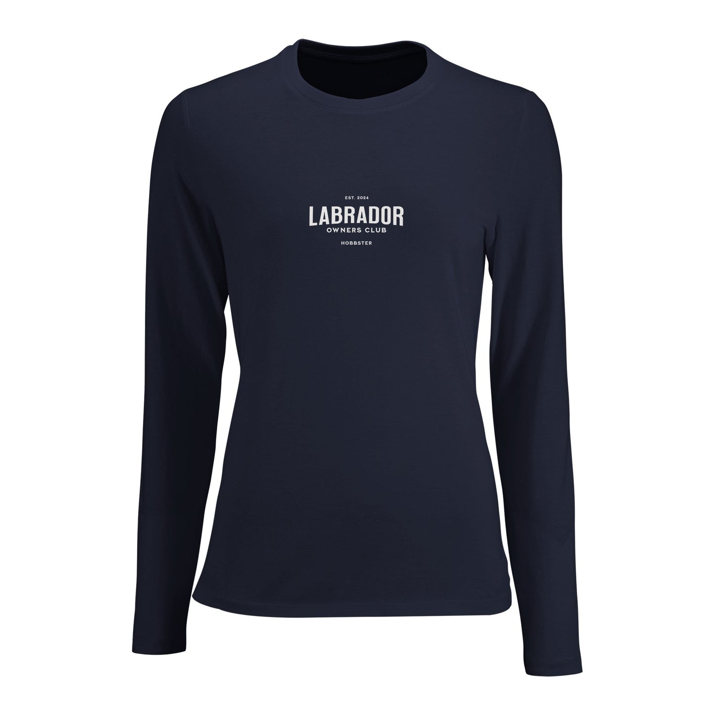 Women's Long Sleeve Fitted T-shirt | Labrador Owners Club - Hobbster