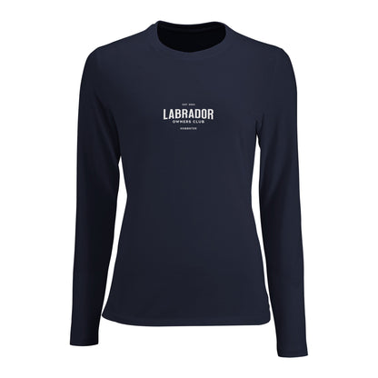 Women's Long Sleeve Fitted T-shirt | Labrador Owners Club - Hobbster