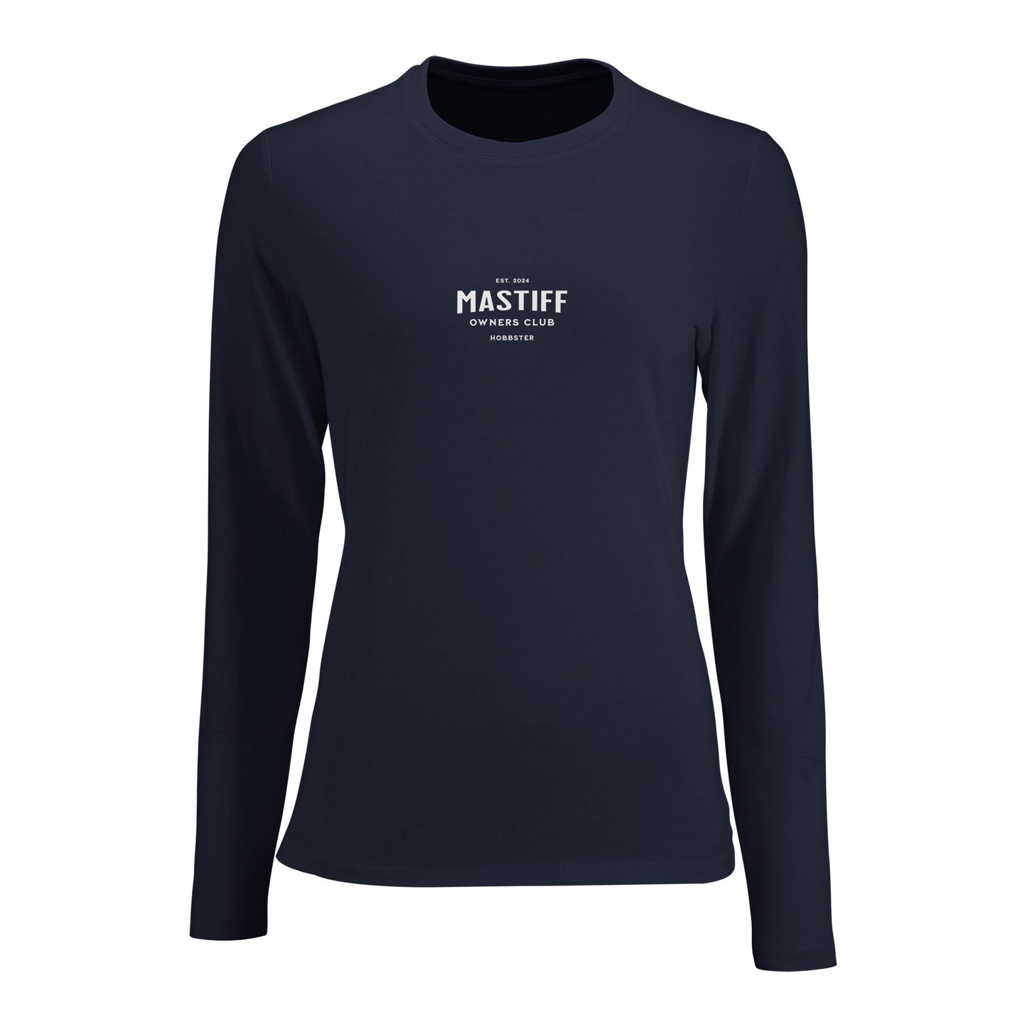 Women's Long Sleeve Fitted T-shirt | Mastiff Owners Club - Hobbster