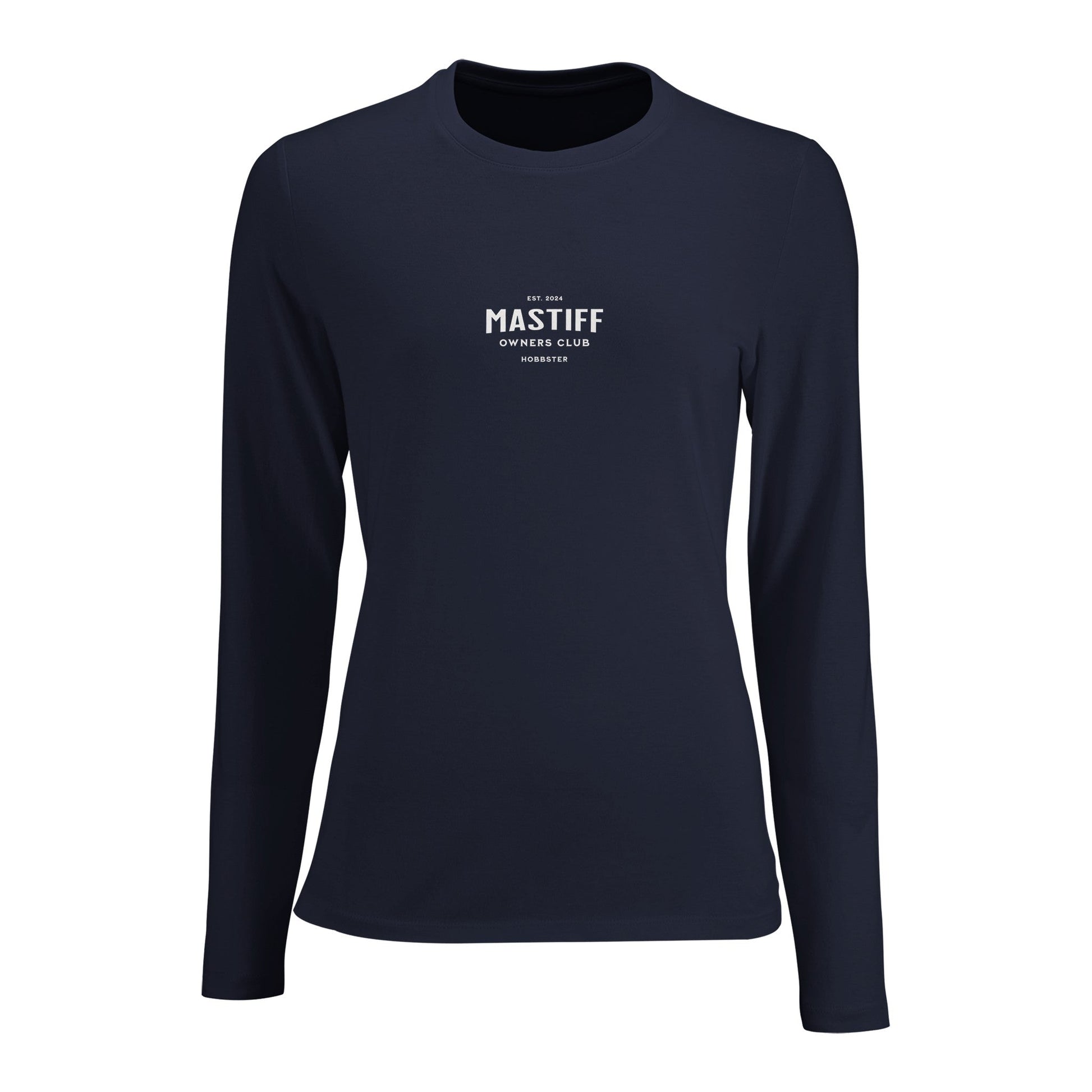 Women's Long Sleeve Fitted T-shirt | Mastiff Owners Club - Hobbster