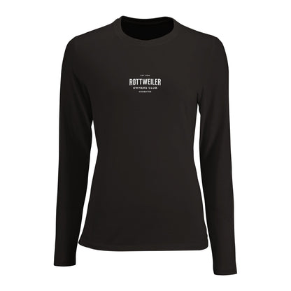 Women's Long Sleeve Fitted T-shirt | Rottweilier Owners Club - Hobbster