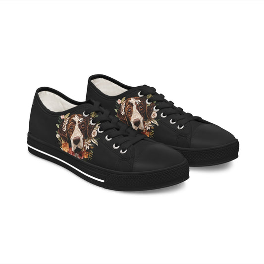 Women's Low-Top Trainers featuring German Short Haired Pointer Paper Quilling Effect Design - Hobbster